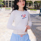 I Love Boston Long Sleeve Baby Tee Baby Tee mure + grand 