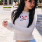 I Love Boston Long Sleeve Baby Tee Baby Tee mure + grand 
