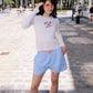 I Love Boston Long Sleeve Baby Tee Baby Tee mure + grand 