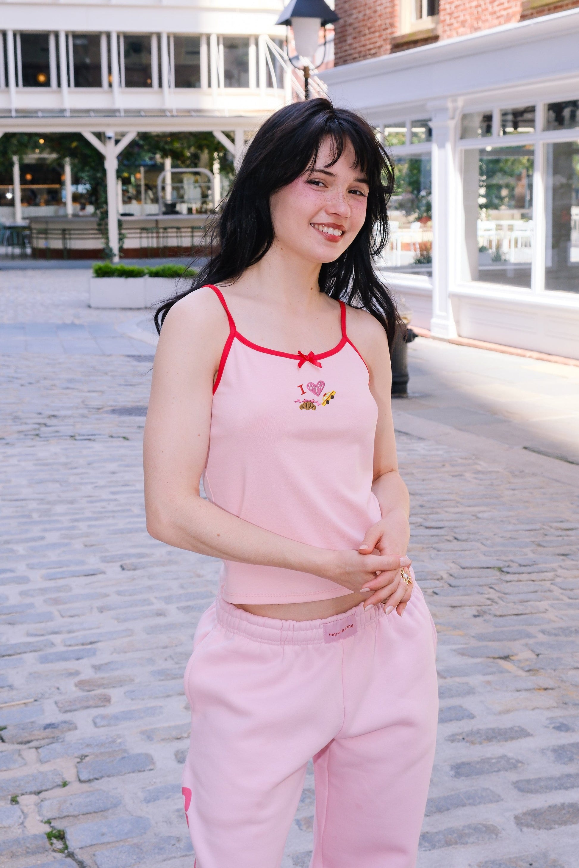 I Love NYC Embroidery Tank Top Clothing mure + grand 