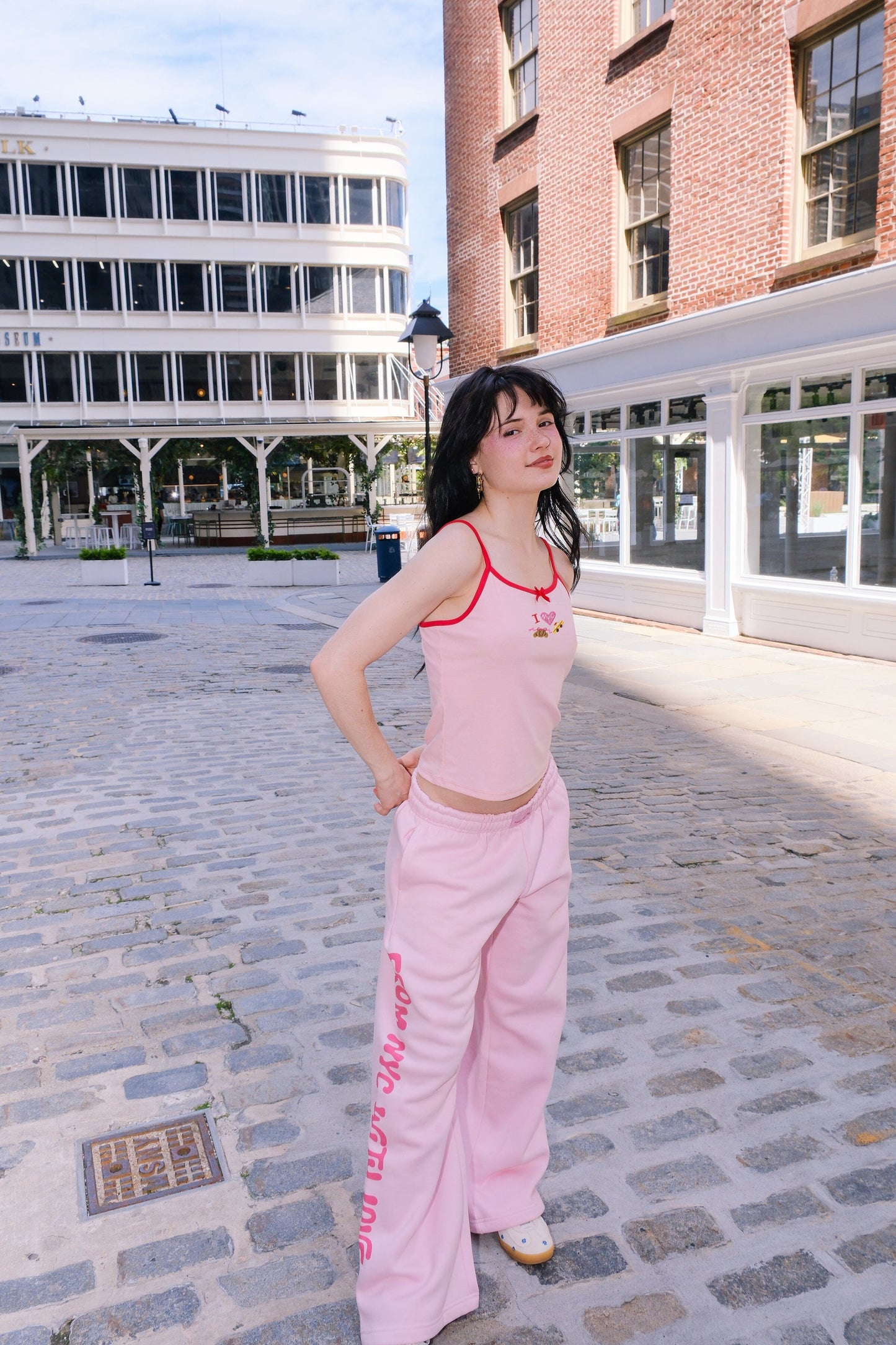 I Love NYC Embroidery Tank Top Clothing mure + grand 
