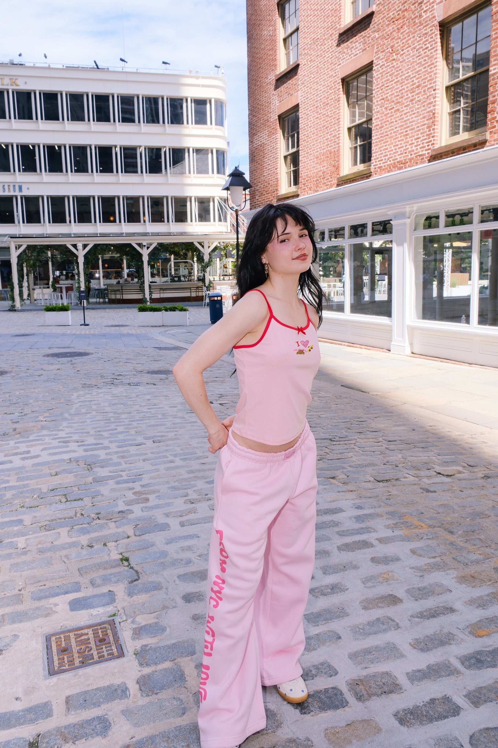 I Love NYC Embroidery Tank Top Clothing mure + grand 