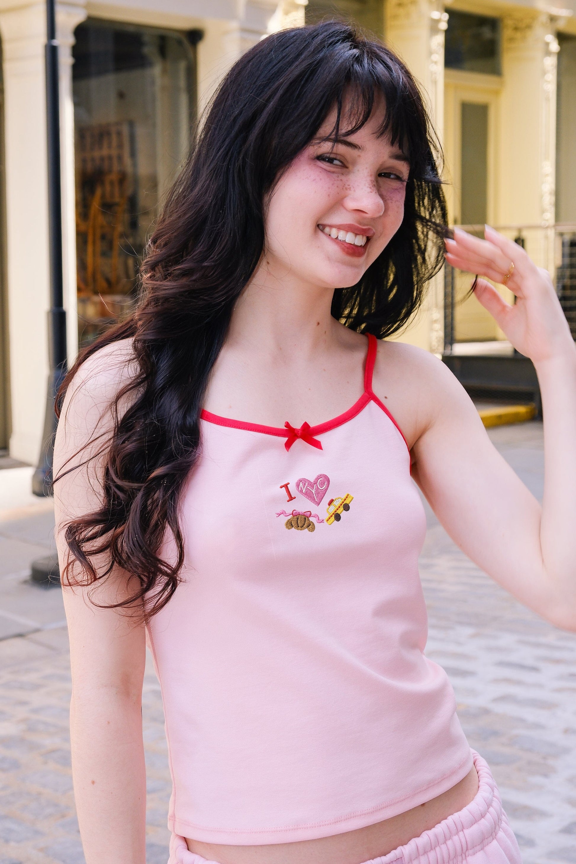 I Love NYC Embroidery Tank Top Clothing mure + grand 