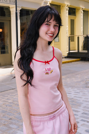 I Love NYC Embroidery Tank Top