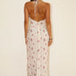 Inaya Floral Lace Halter Maxi Dress Clothing Bailey Rose 