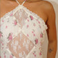 Inaya Floral Lace Halter Maxi Dress Clothing Bailey Rose 