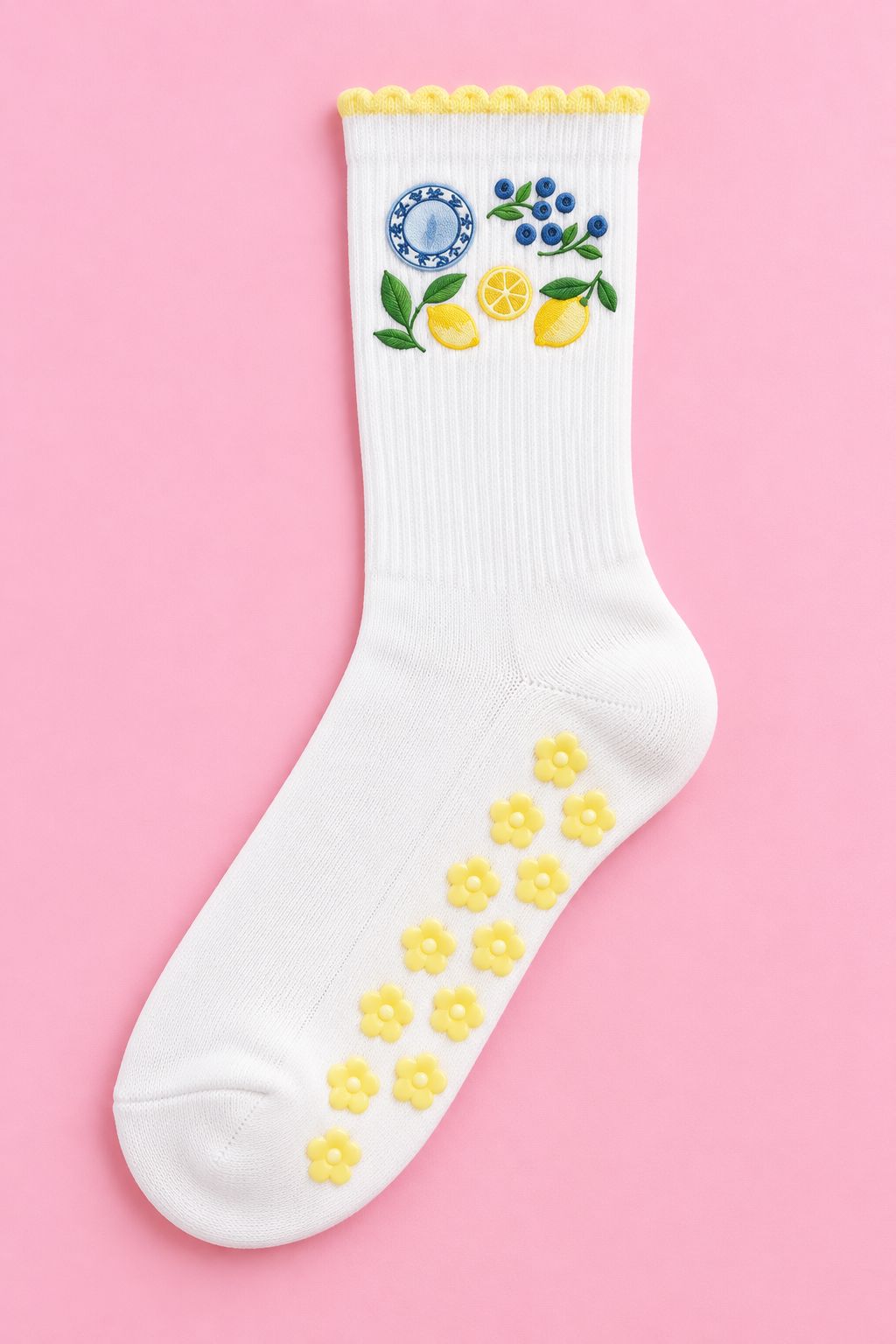 Italian Summer Frill Pilates Grip Socks Socks mure + grand 