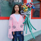 It's A Disco Life Puff Cardigan Sweater mure + grand 