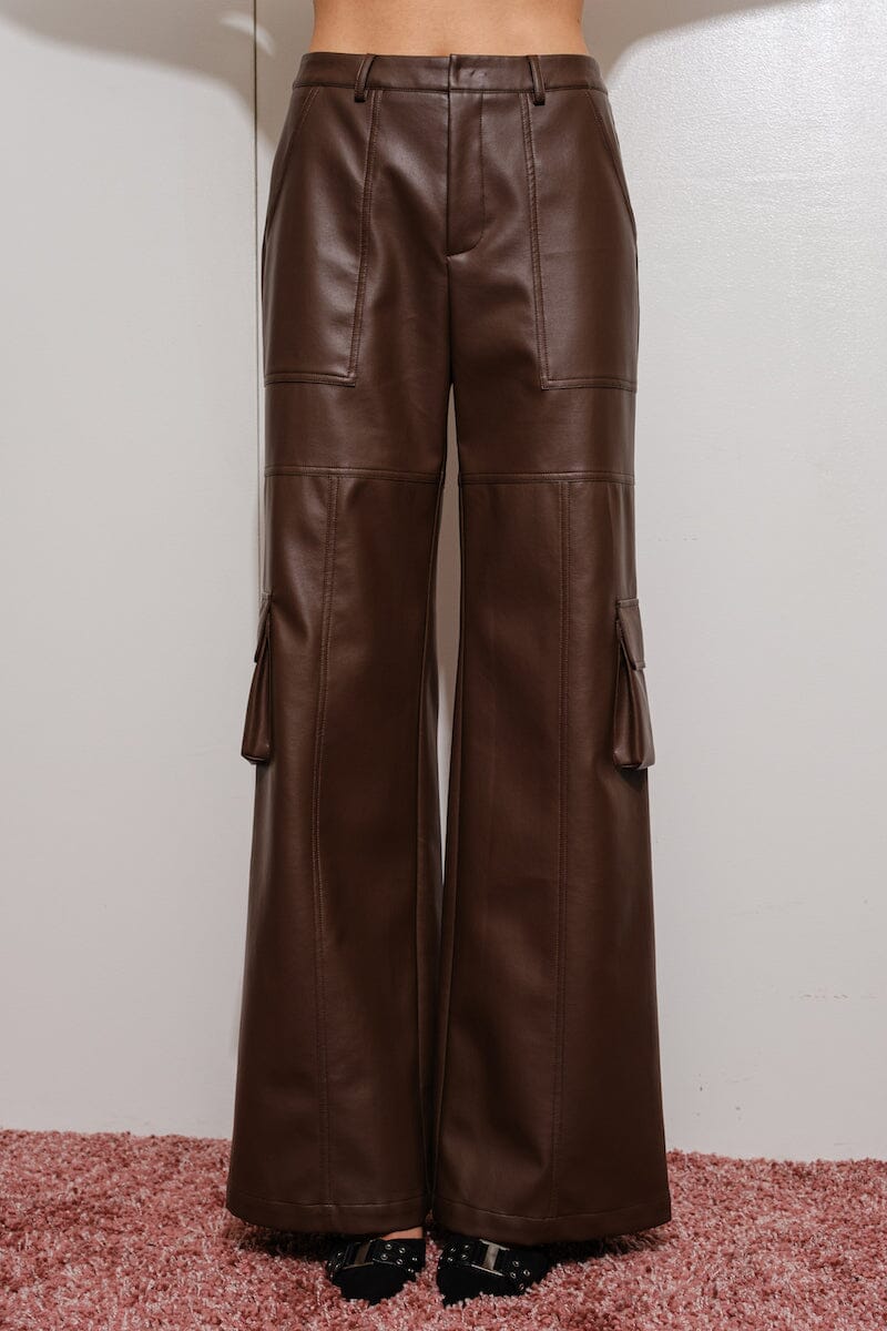 Jacinta Vegan Leather Cargo Pants Clothing Pretty Garbage 