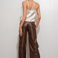 Jacinta Vegan Leather Cargo Pants Clothing Pretty Garbage 