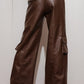 Jacinta Vegan Leather Cargo Pants Clothing Pretty Garbage 