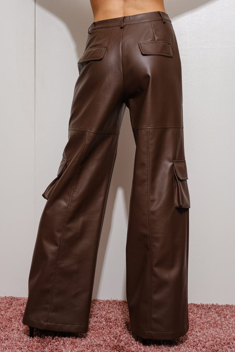 Jacinta Vegan Leather Cargo Pants Clothing Pretty Garbage 