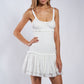 Journee Round Neck with Adjustable Tie Strap Mini Dress Clothing Sky to Moon 