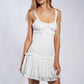 Journee Round Neck with Adjustable Tie Strap Mini Dress Clothing Sky to Moon 