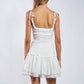 Journee Round Neck with Adjustable Tie Strap Mini Dress Clothing Sky to Moon 