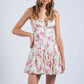 Kaira Floral Square Neck Tie Strap Mini Dress Clothing Sky to Moon 