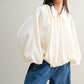 Katy Satin Puffed Sleeve Bomber Jacket Clothing Olivaceous 