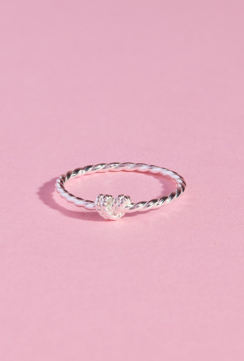 Knotted Sterling Silver Ring Ring mure + grand Silver 6 