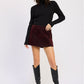 Lainey Mini Suede Skort Clothing Emory Park 