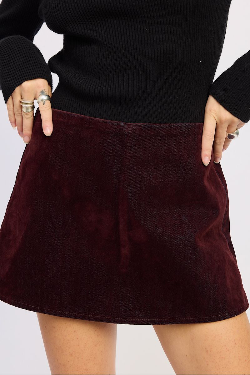 Lainey Mini Suede Skort Clothing Emory Park 