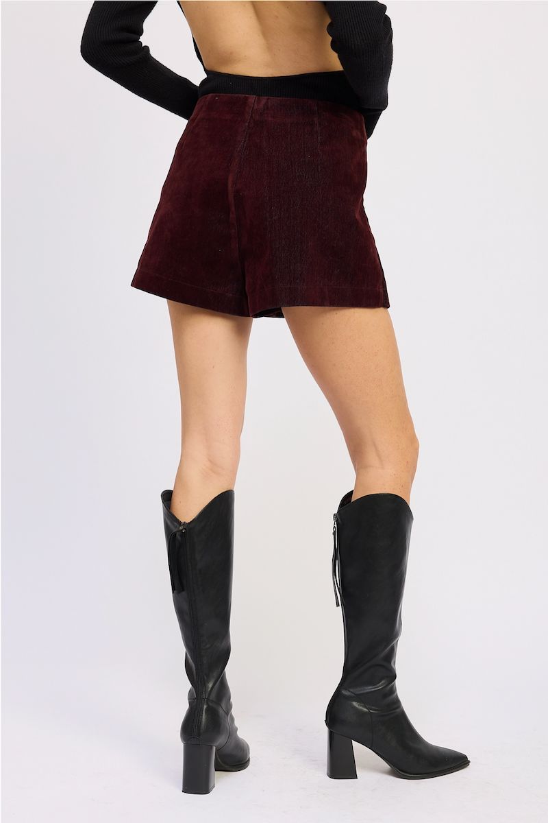 Lainey Mini Suede Skort Clothing Emory Park 
