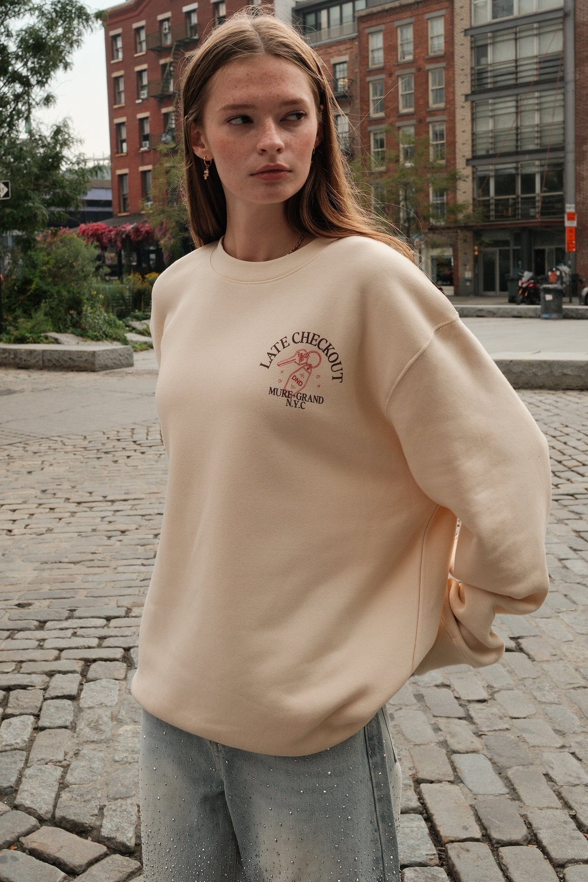 Late Checkout Graphic Sweatshirt sweatshirt mure + grand 