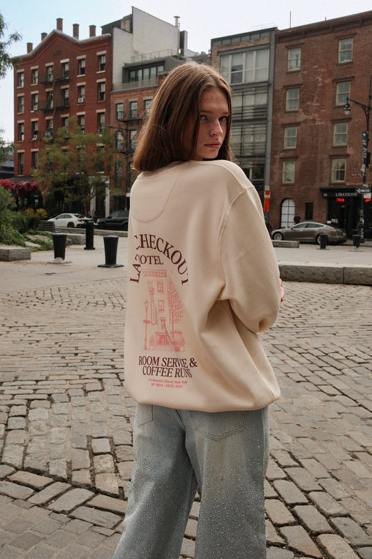 Late Checkout Graphic Sweatshirt sweatshirt mure + grand 