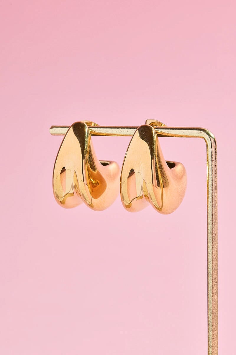 Lava Flow Statement Earrings Earrings mure + grand Gold 