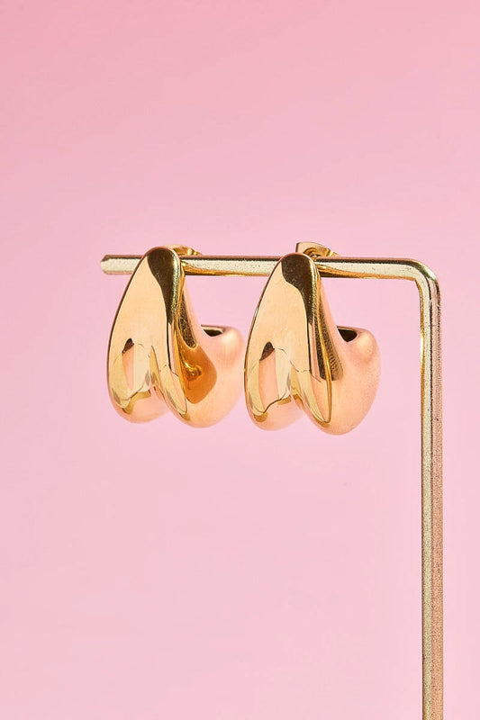 Lava Flow Statement Earrings Earrings mure + grand Gold 