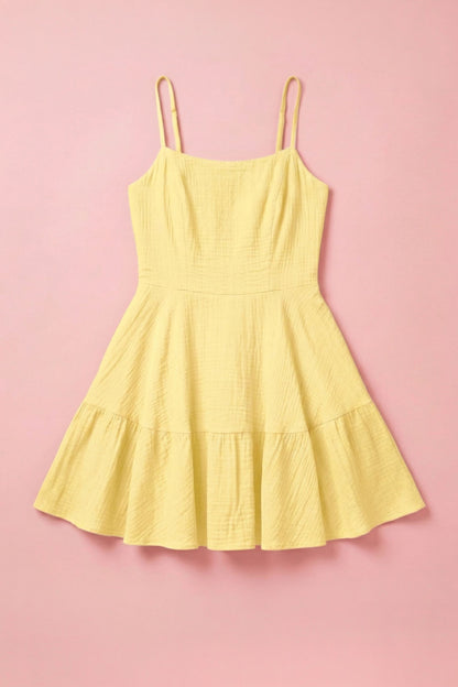 Leilana A Line Mini Dress Clothing Mure + Grand Butter Yellow XS 