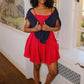 Leilana A Line Mini Dress Clothing Mure + Grand Cherry XS 