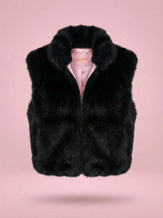 Leilani Faux Fur Vest Jacket Clothing mure + grand 