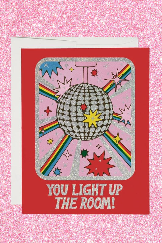 Light Up the Room Greeting Card Greeting & Note Cards Red Cap Cards 