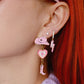 Lighting Bolt Enamel Sterling Silver Charm Dangle Earrings Earrings mure + grand Pink 