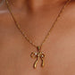 Lilou Bow Charm Necklace Necklaces mure + grand 