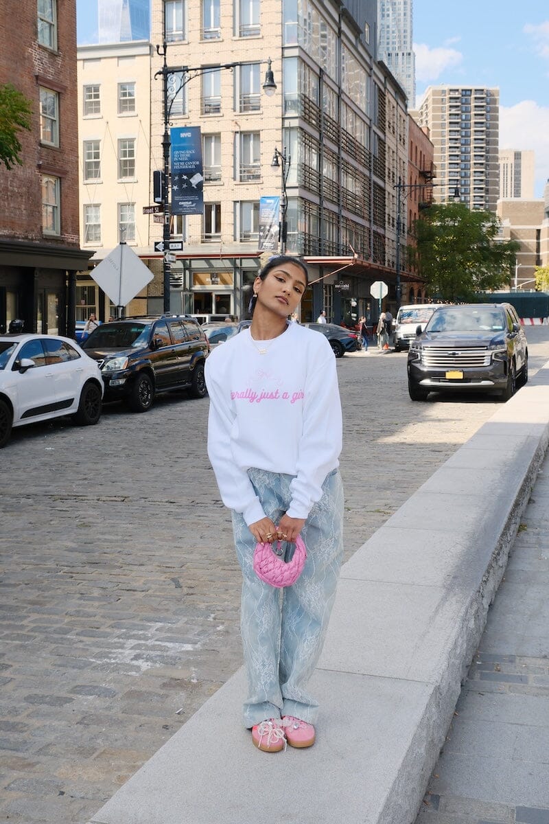 Literally Just A Girl Graphic Sweatshirt sweatshirt mure + grand 