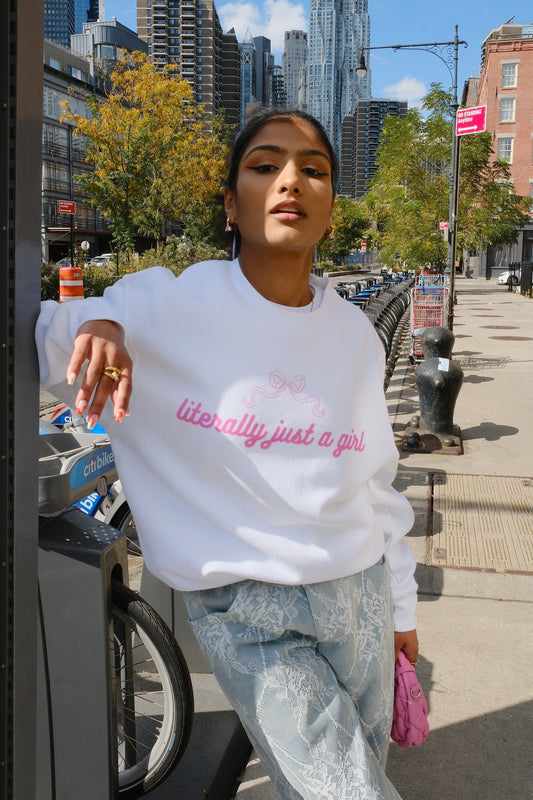 Literally Just A Girl Graphic Sweatshirt sweatshirt mure + grand 