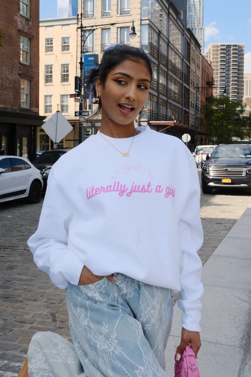 Literally Just A Girl Graphic Sweatshirt sweatshirt mure + grand 