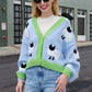 Little Lamb Puff Cardigan Sweater mure + grand 