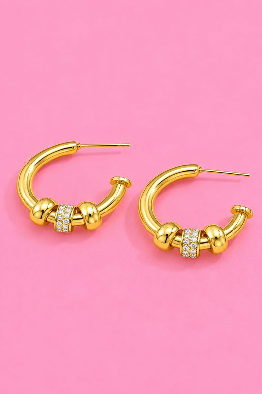 Little Luxe Hoop Earrings (Gold) Earrings Mure + Grand 