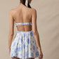 Loula Antique Floral Open Back Mini Dress Clothing Sky to Moon 