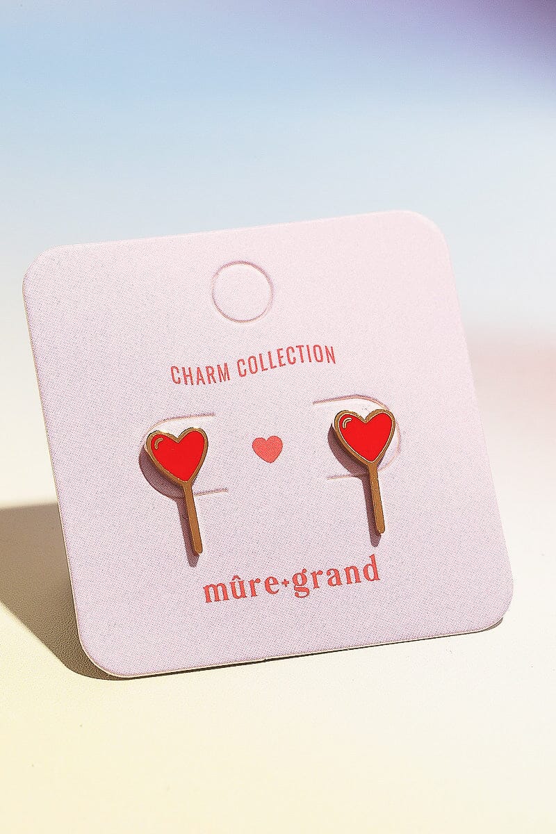 Love Balloons Enamel Charm Stud Earrings Earrings mure + grand 