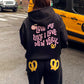 Love Me Like I Love New York Crop Graphic Hoodie (Black) Hoodie mure + grand 