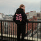 Love Me Like I Love New York Crop Graphic Hoodie Black Hoodie mure + grand 