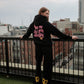 Love Me Like I Love New York Crop Graphic Hoodie Black Hoodie mure + grand 