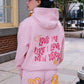 Love Me Like I Love New York Crop Graphic Hoodie (Pink) Hoodie mure + grand 
