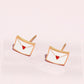 Love Notes Enamel Charm Stud Earrings Earrings mure + grand 