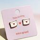 Love Notes Enamel Charm Stud Earrings Earrings mure + grand 