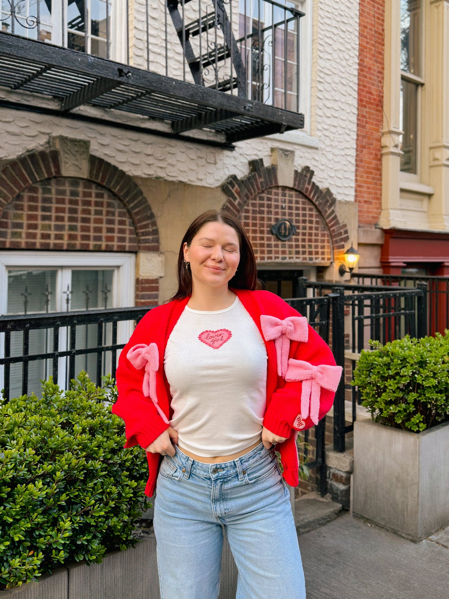 Lover Girl Long Sleeve Baby Tee Baby Tee mure + grand 