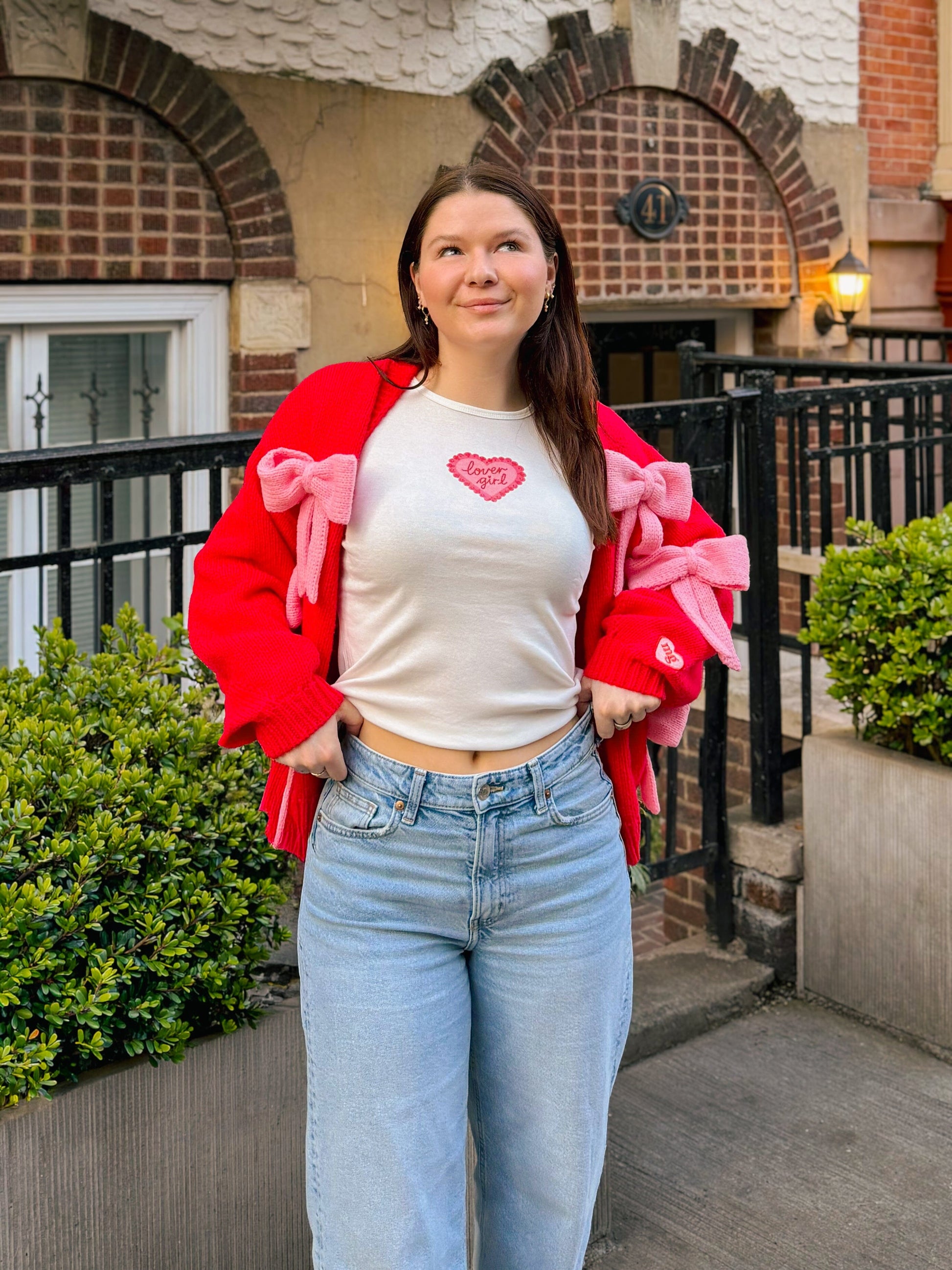 Lover Girl Long Sleeve Baby Tee Baby Tee mure + grand 